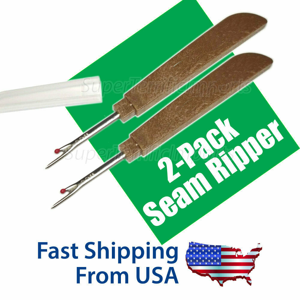 2 Pack - Seam Ripper 🍀🔪sharp Steel Tip Premium Quality With Safety Lid