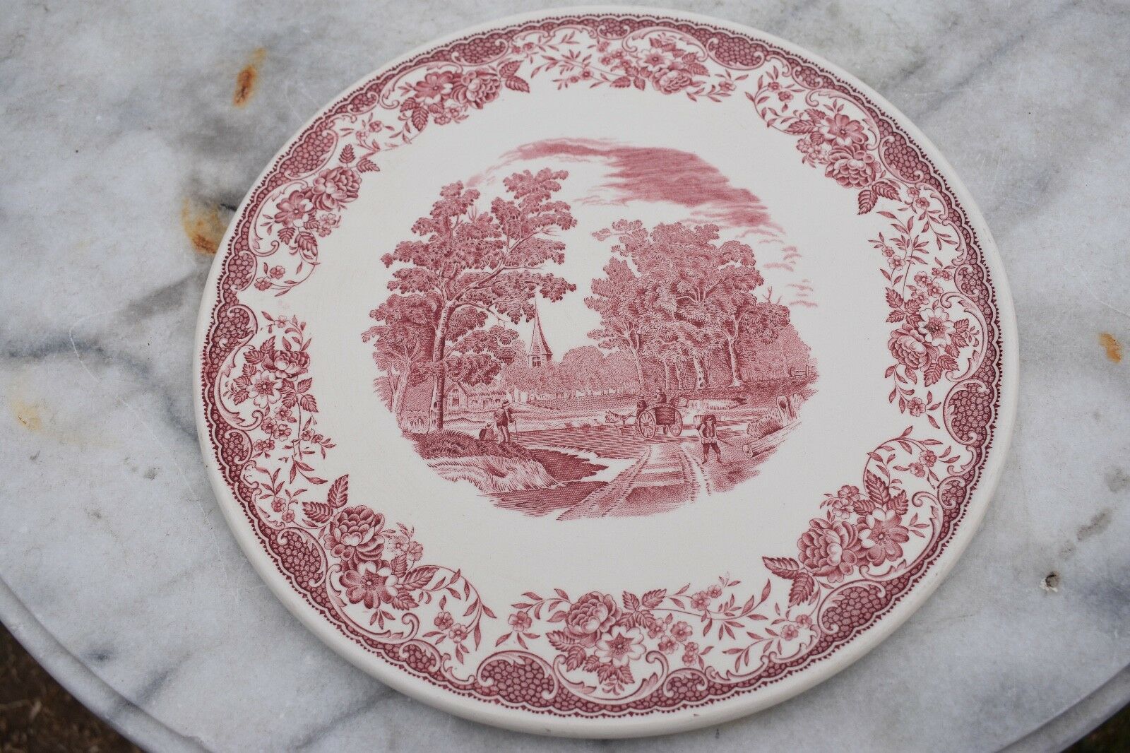 Antique Royal Tudor Ware Mulberry Cake Plate Platter 11" Barker Bros. Ltd.