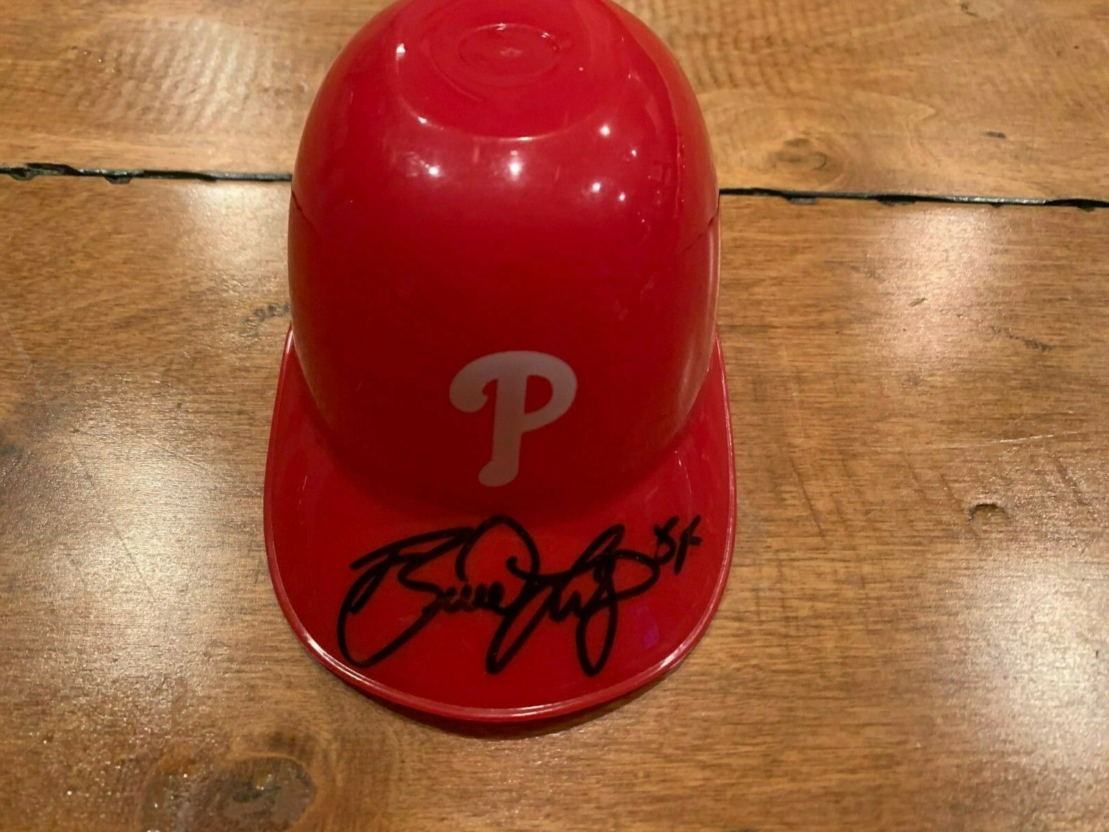 Brad Lidge #34 Signed Philadelphia Phillies Mini Helmet 5.5" Autograph