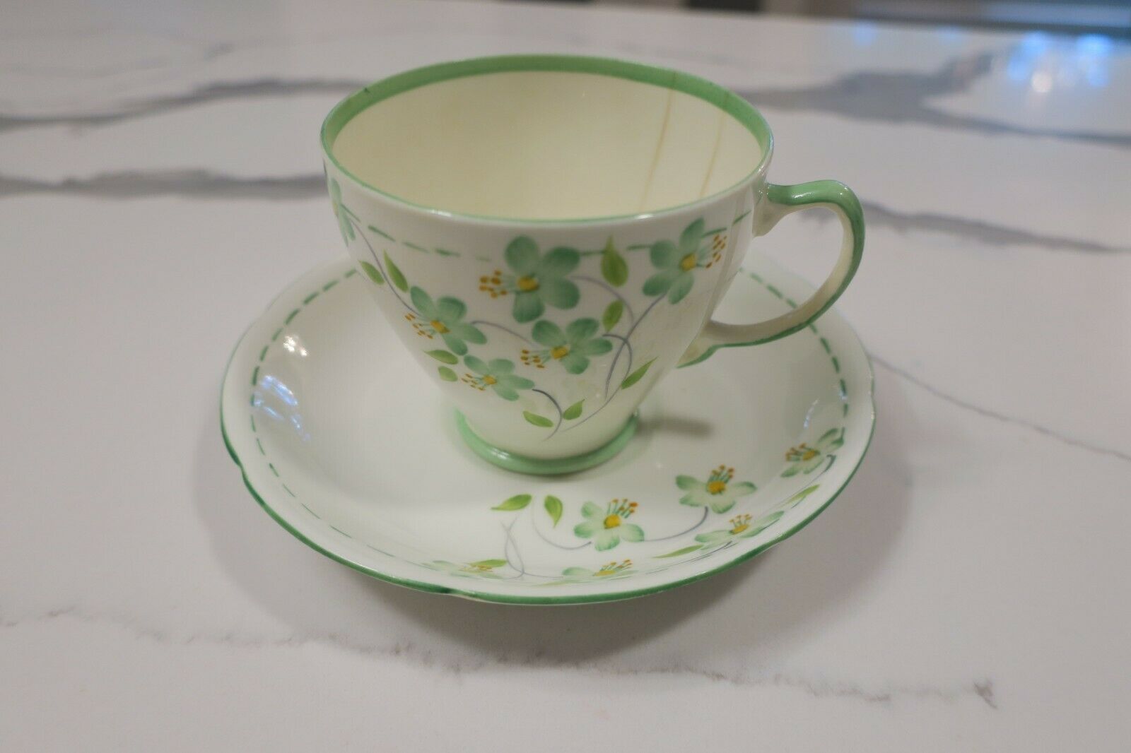 Vintage Sampson Smith Tea Cup & Saucer Old Royal China Longton Made In England B